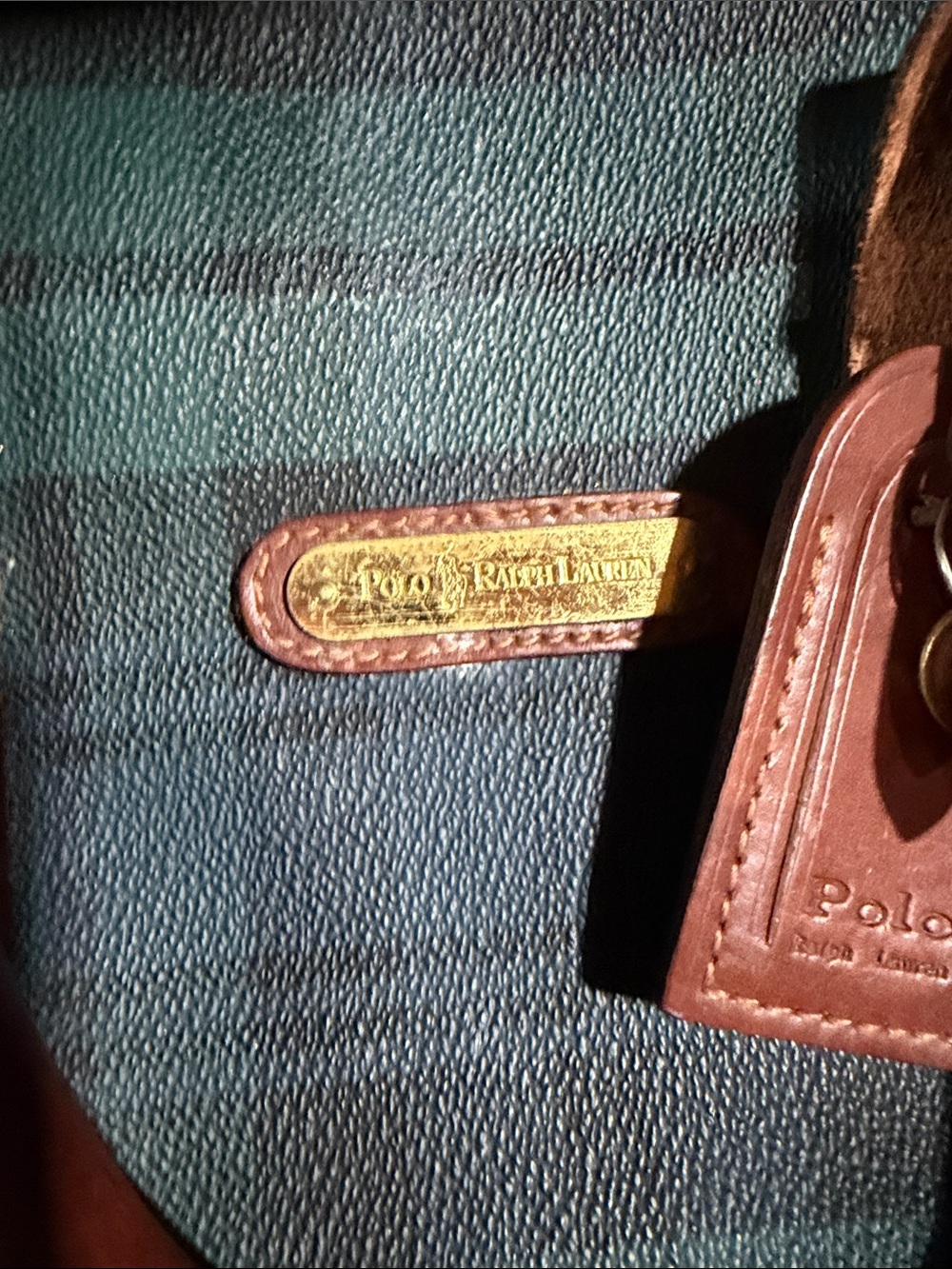 Polo by Ralph Lauren Green & Black Plaid Leather-Trim Duffel - Picture 12 of 14